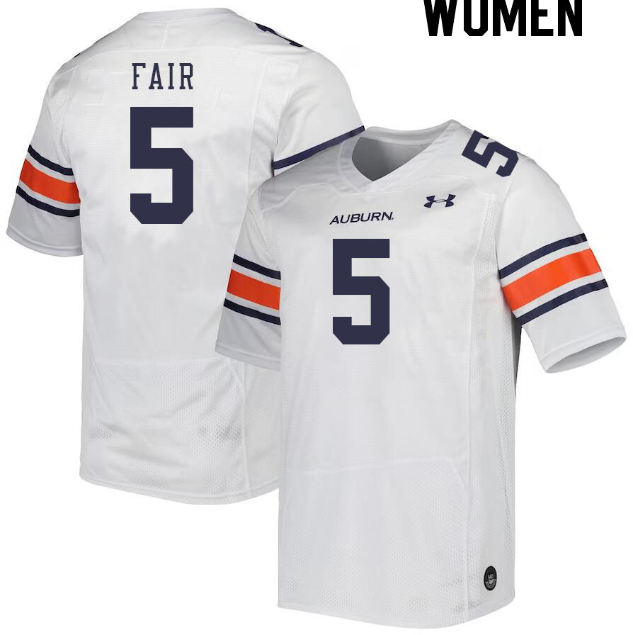 Women #5 Jay Fair Auburn Tigers College Football Jerseys Stitched-White - Click Image to Close
